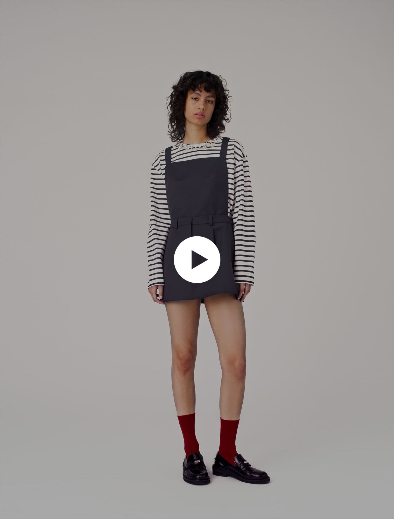 Pinafore strap dress