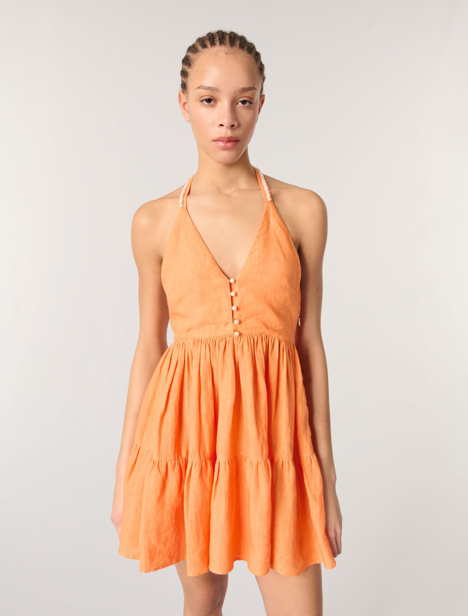 Mini linen dress