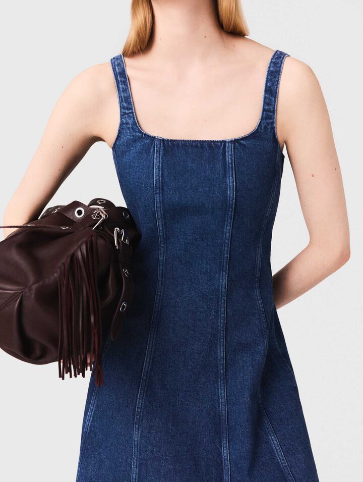 Midi denim dress