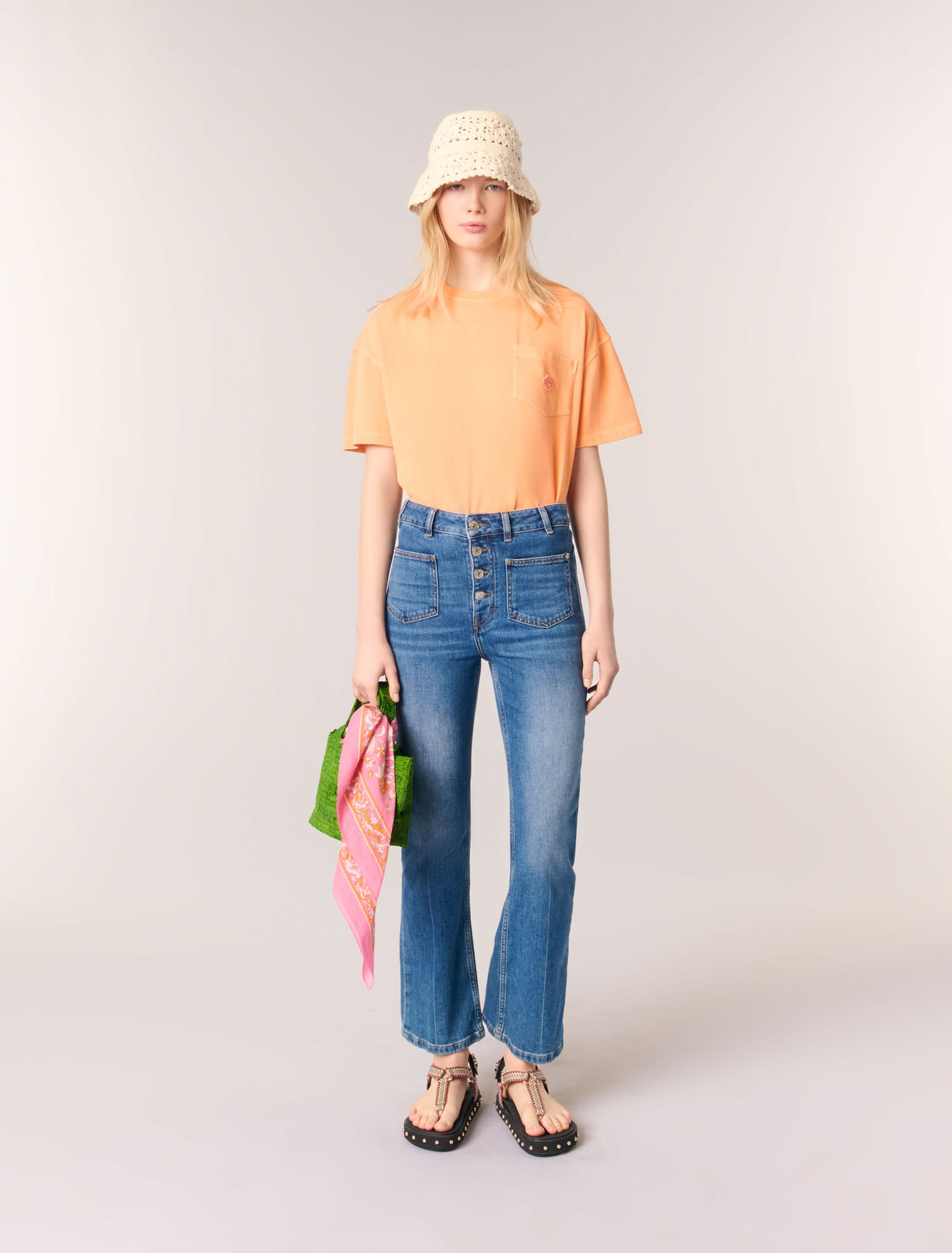Jeans with button fly