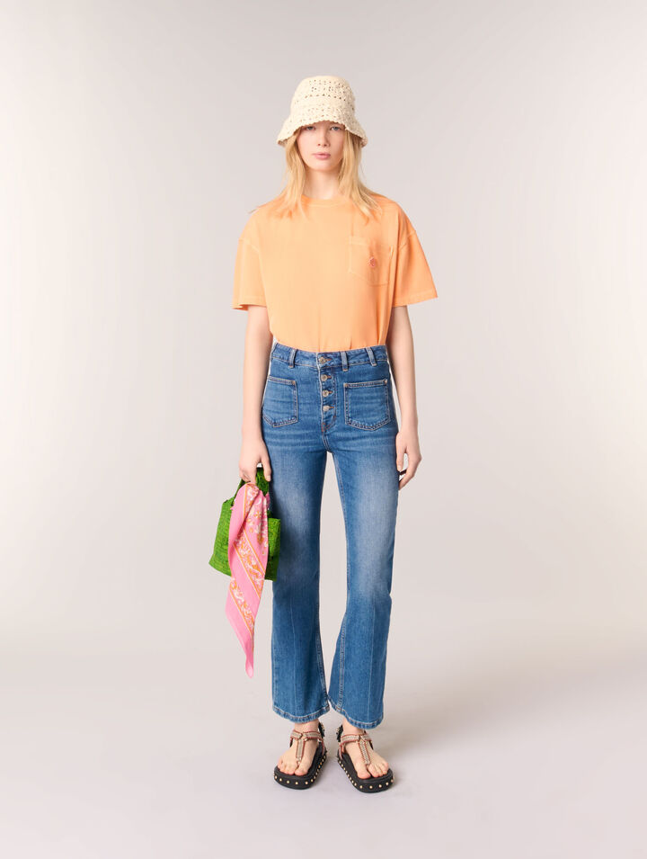 Jeans with button fly