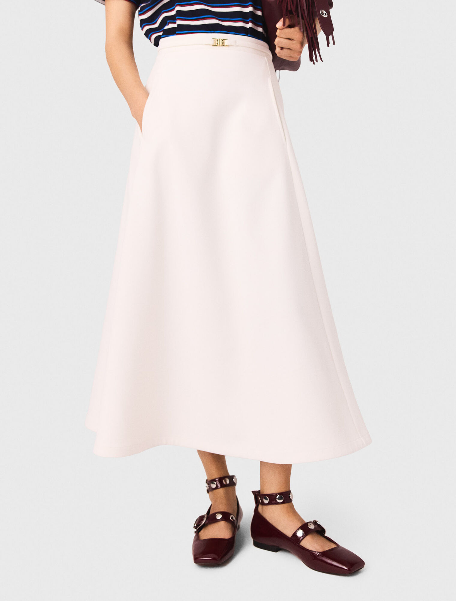 Heavy crepe skirt
