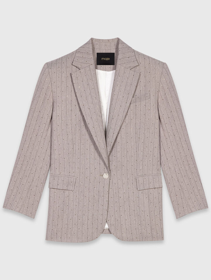 Rhinestone suit blazer