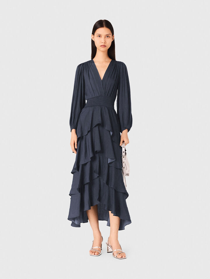 Ruffled maxi dress