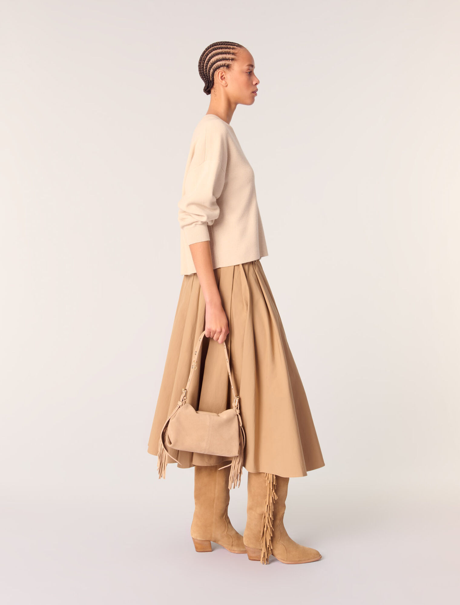 Wool blend V-neck sweater
