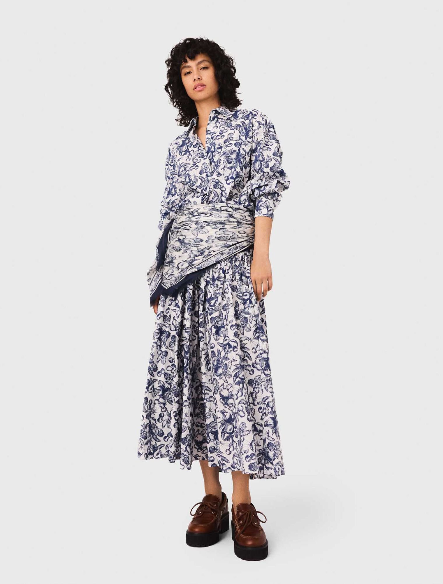 Long patterned shirt