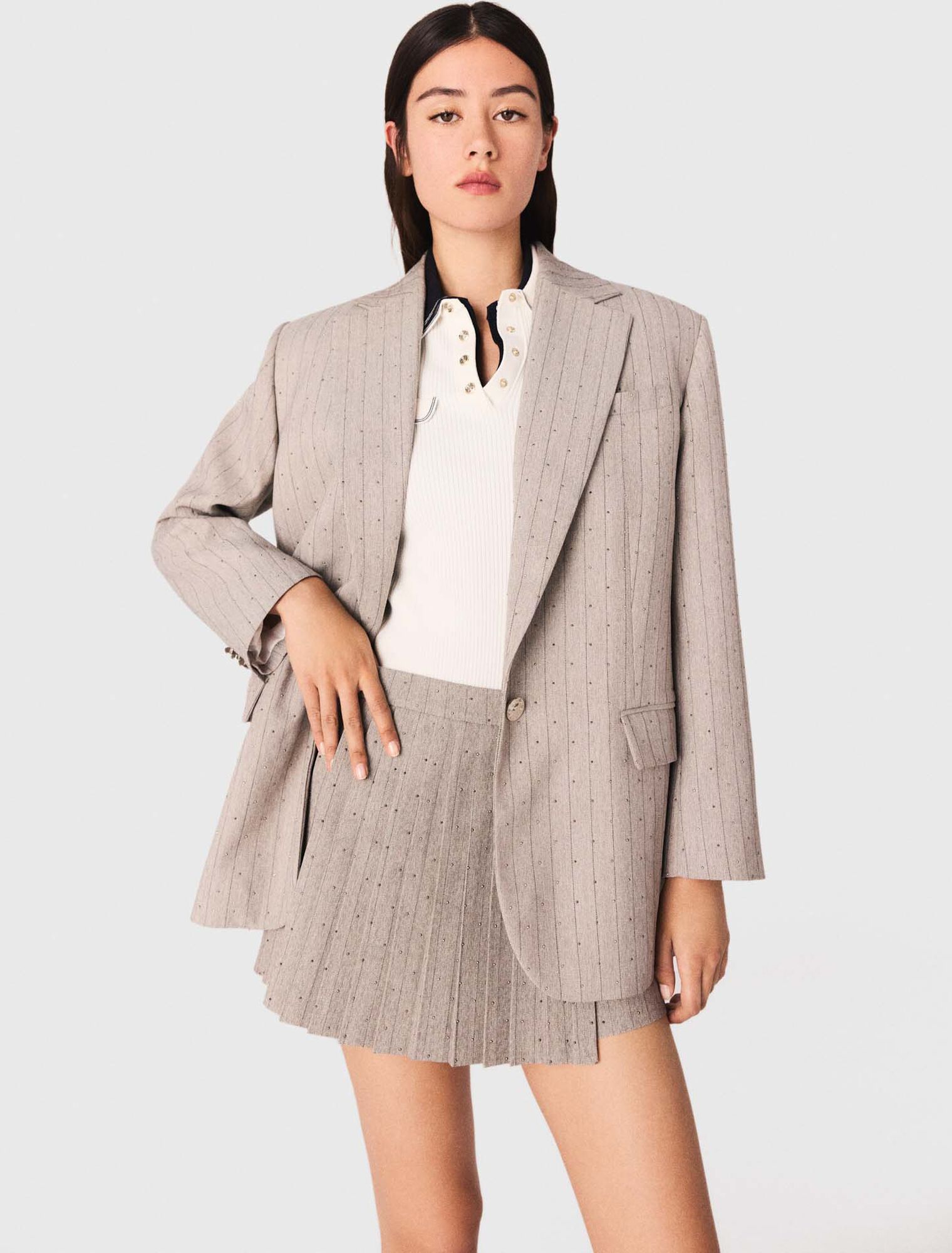 Rhinestone suit blazer