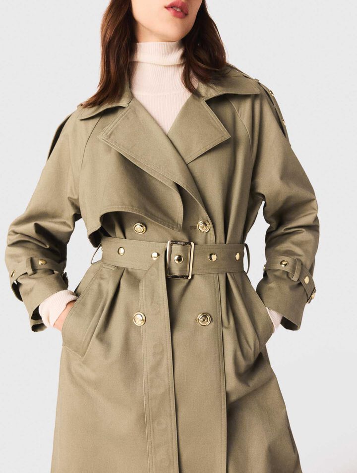 Studded trench coat
