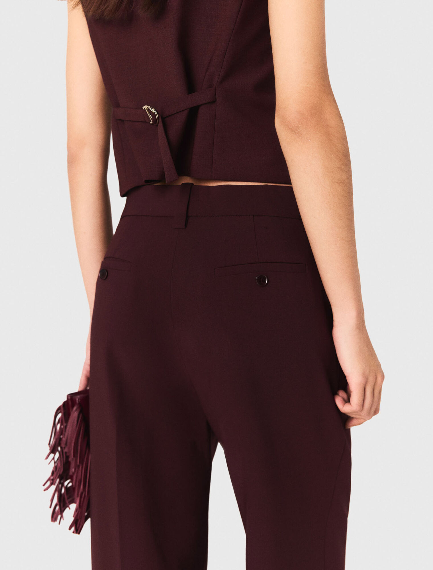 Tailored high-waisted suit trousers