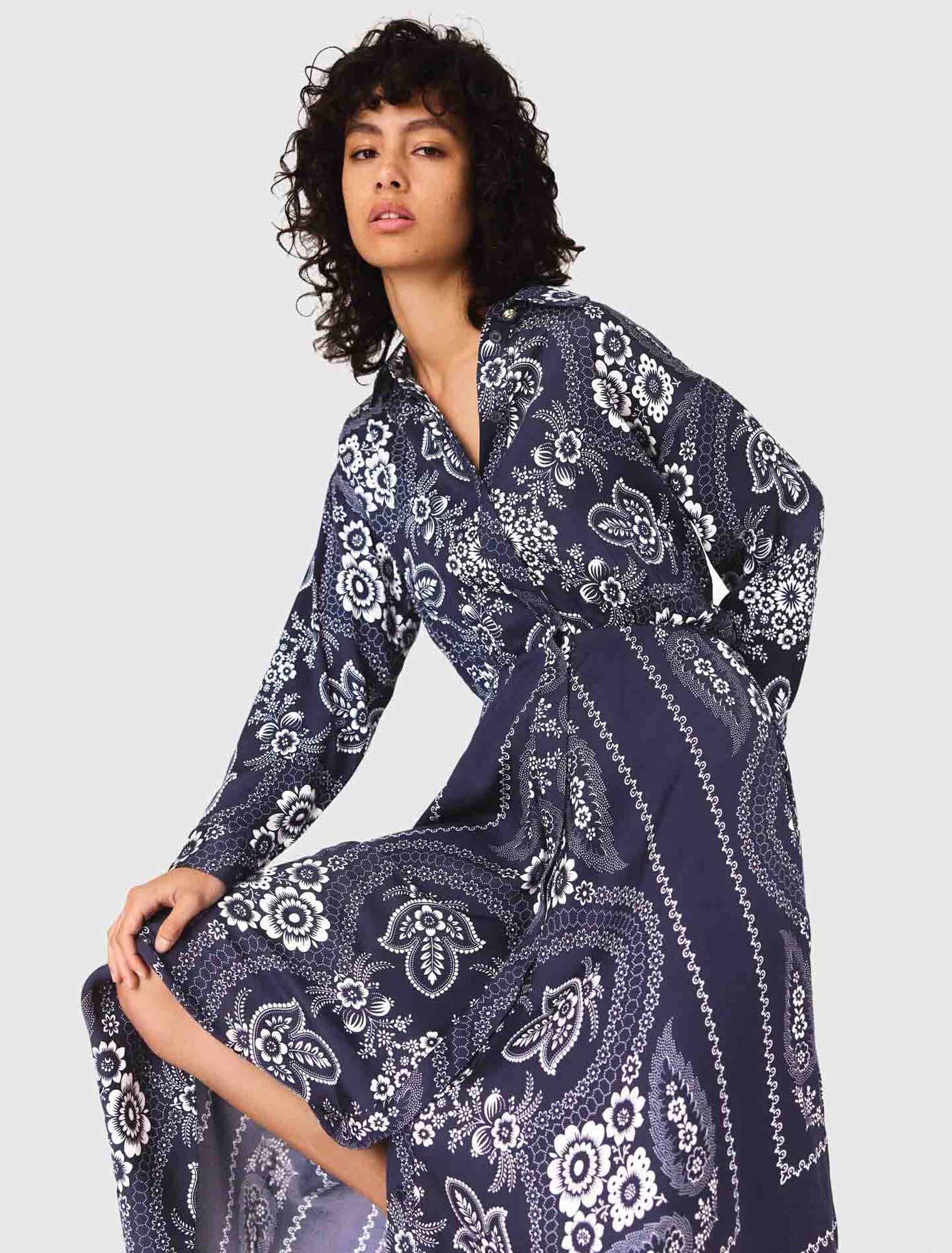 Maxi bandana print dress