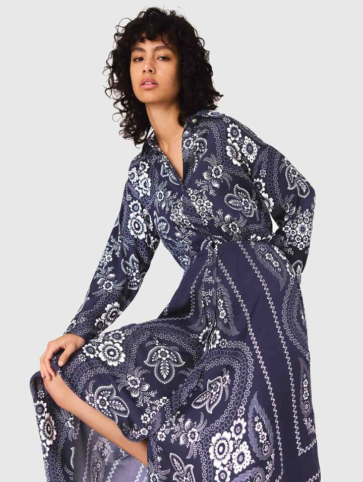 Maxi bandana print dress