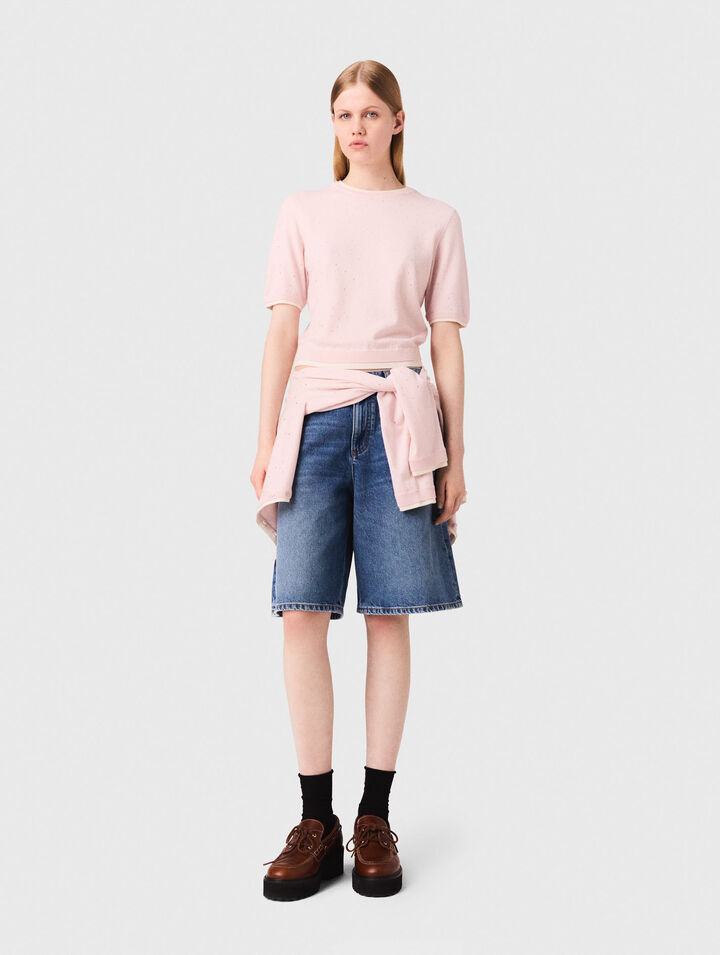 100% wool short-sleeve jumper