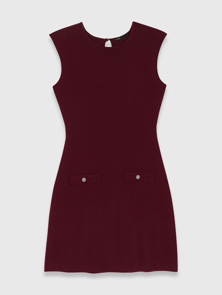 Knit dress with removable sweater