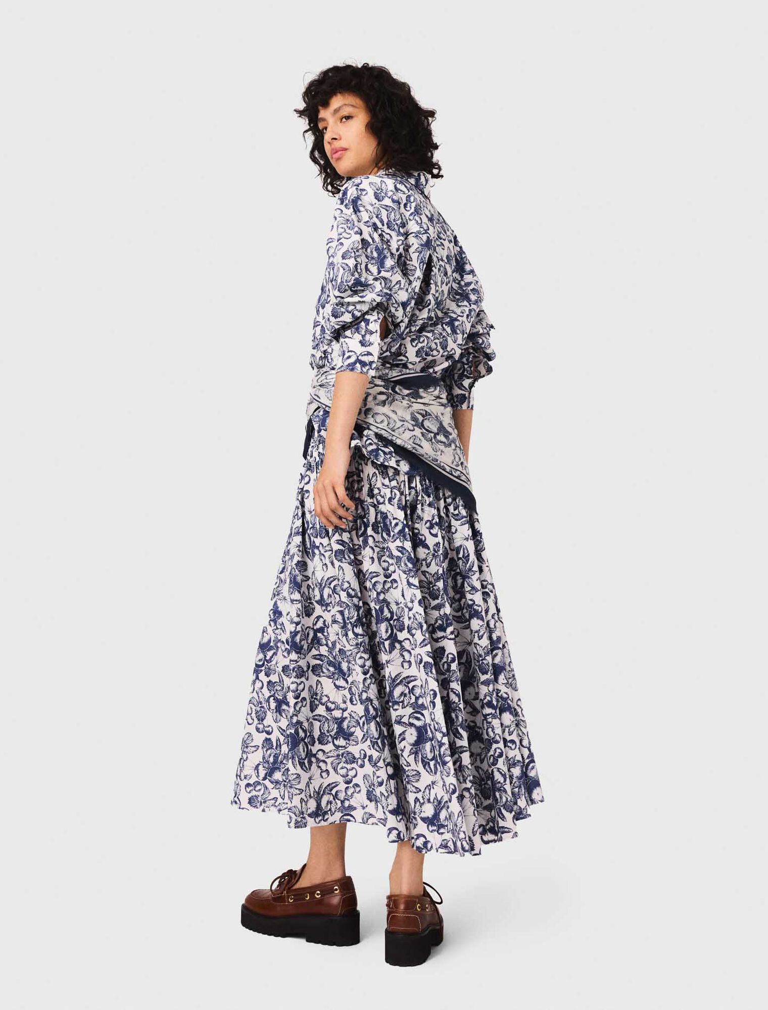 Long patterned shirt