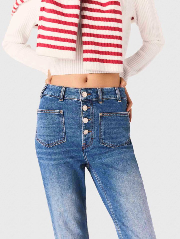 Jeans with button fly