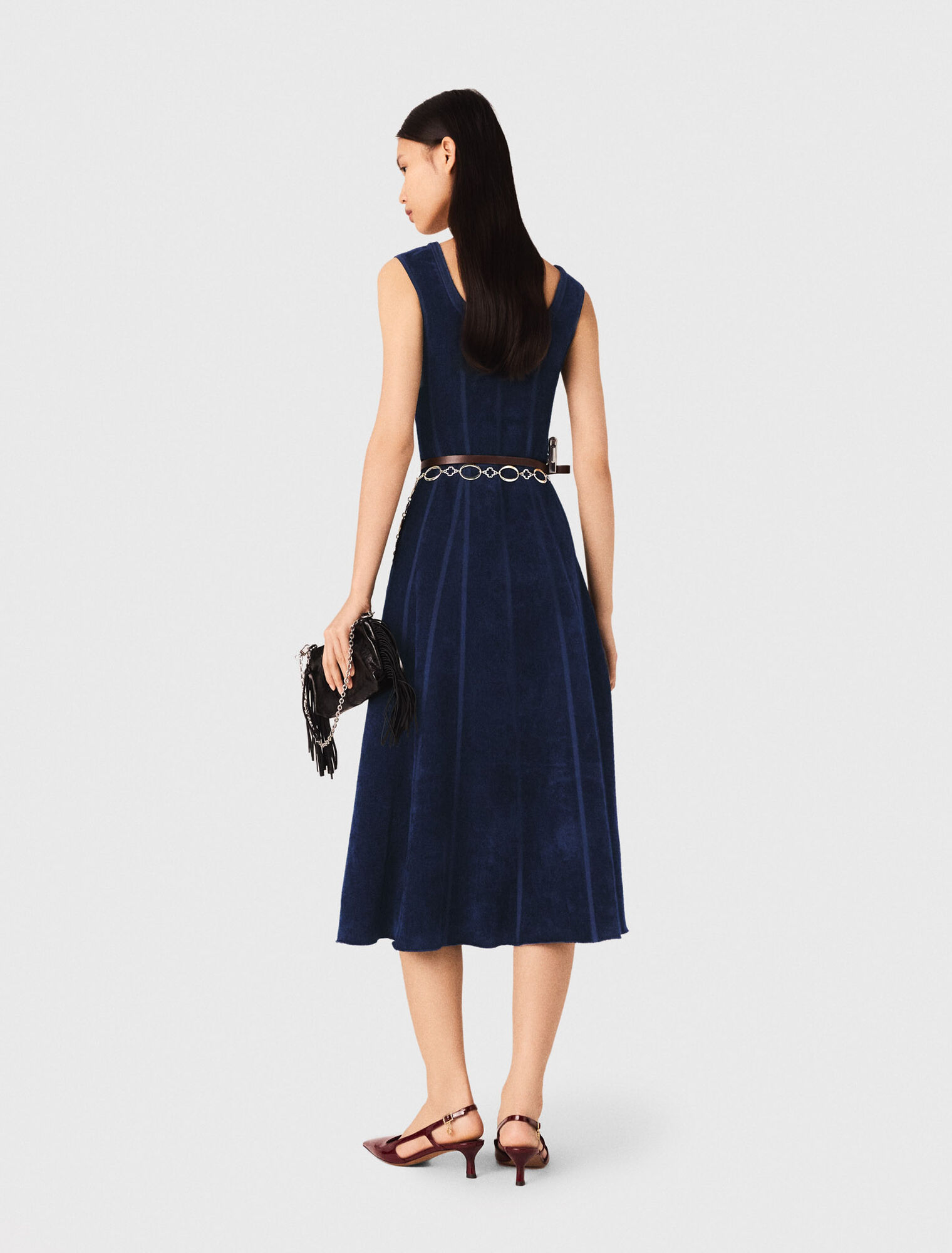 Velvet midi dress