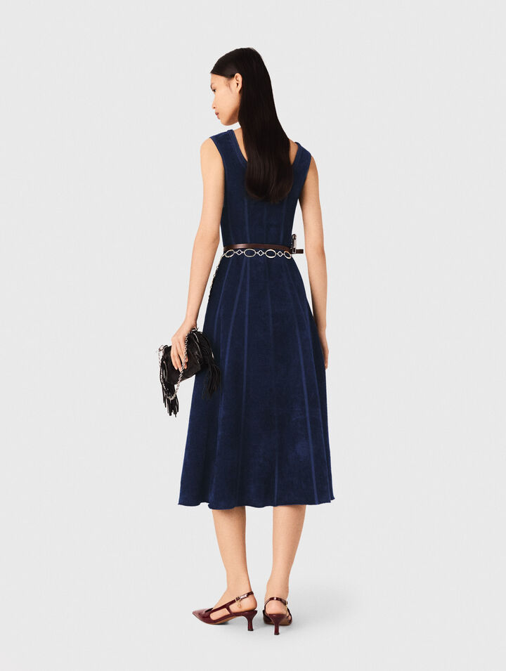 Velvet midi dress