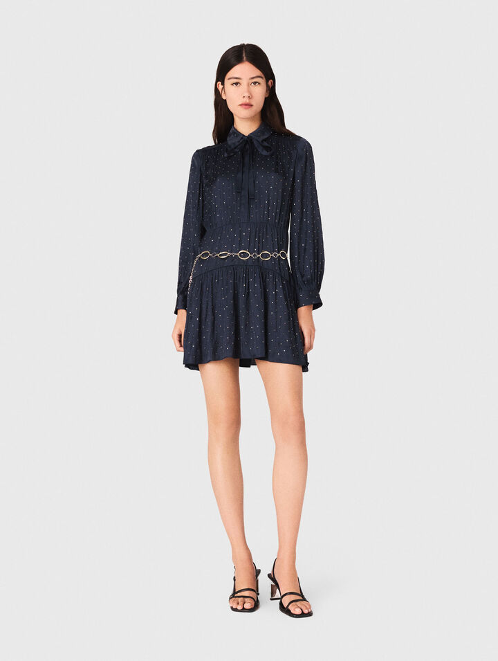 Studded flowing shirt dress