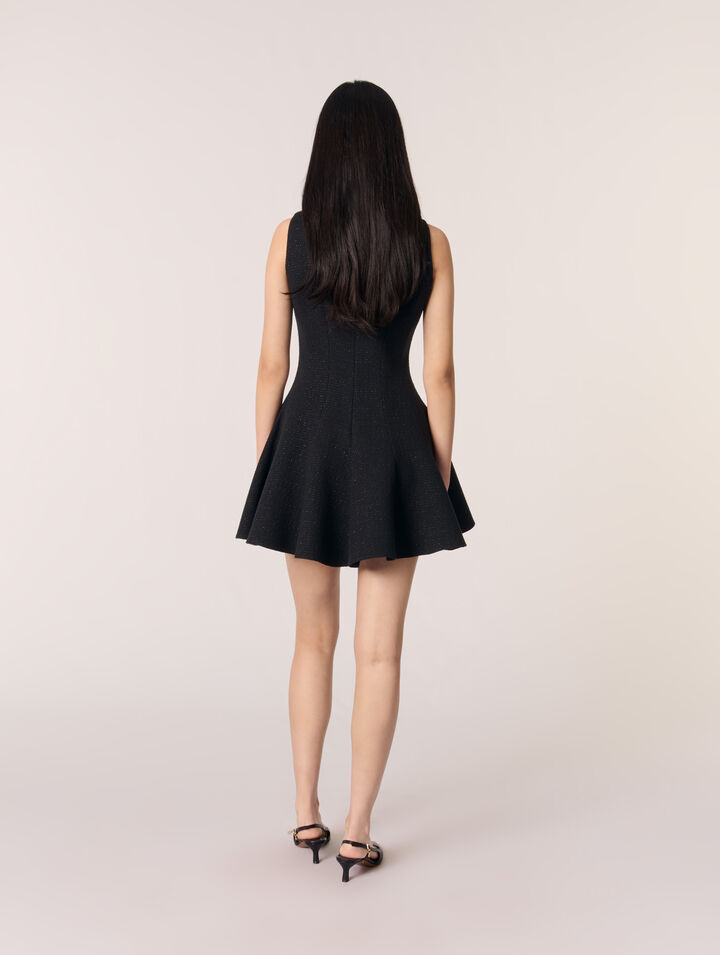 Mini flared tweed dress