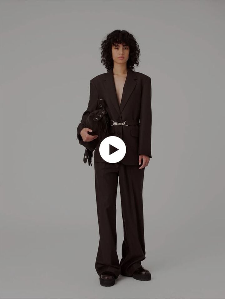 Belted suit jacket