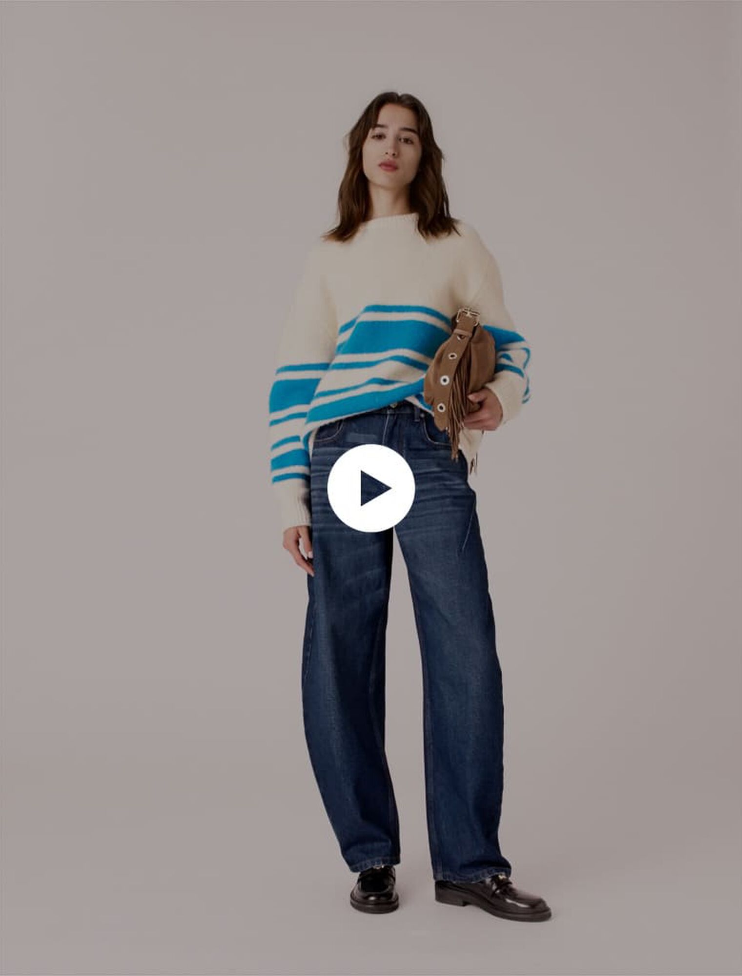 Oversized wool-blend jumper
