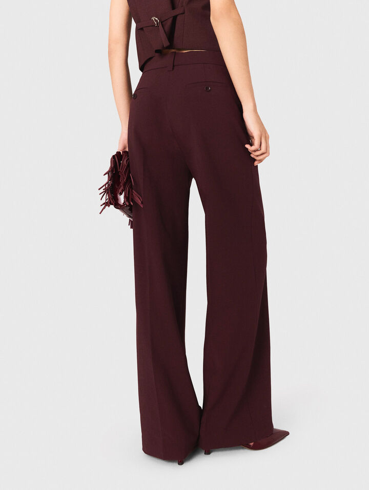 Tailored high-waisted suit trousers