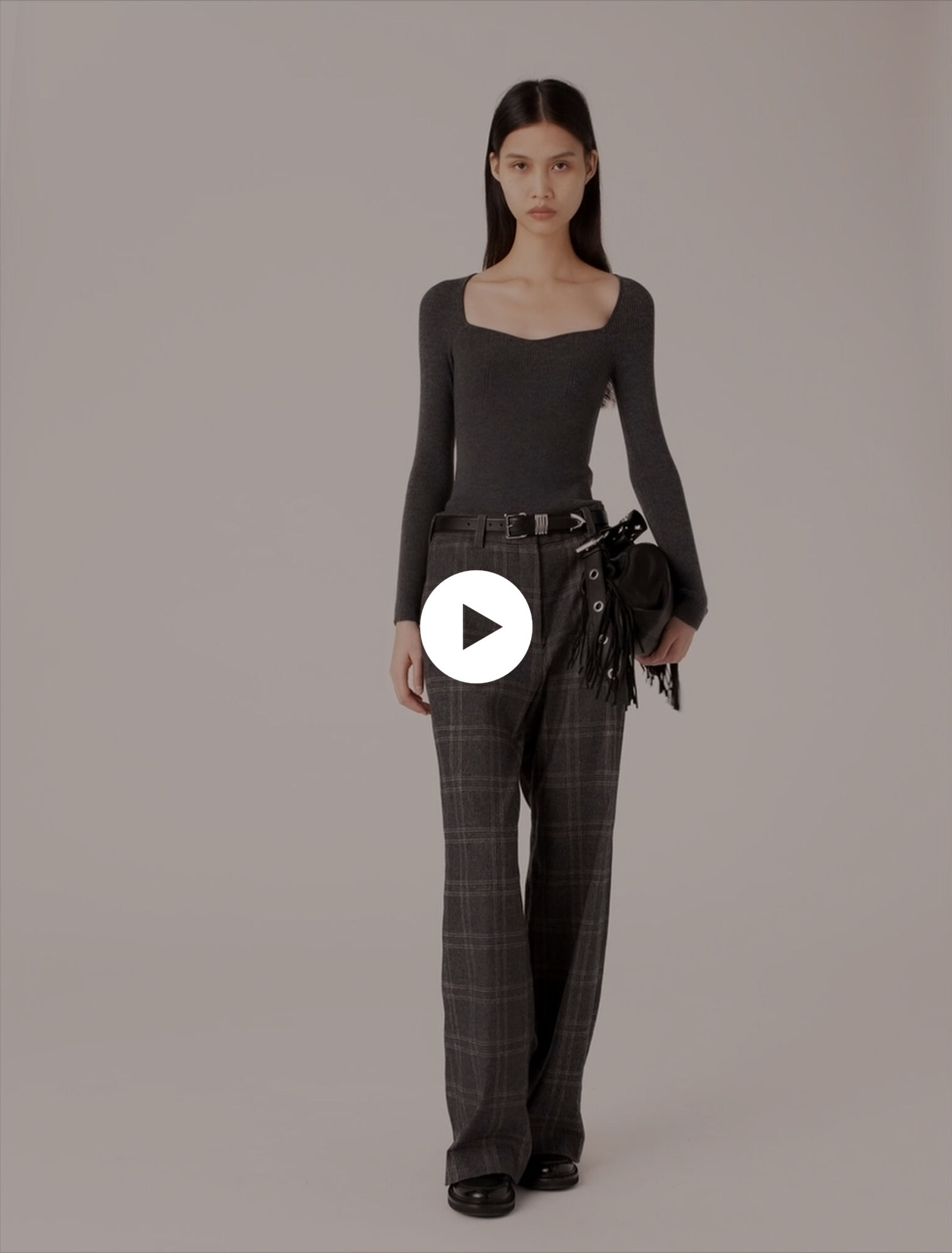 Checked suit trousers