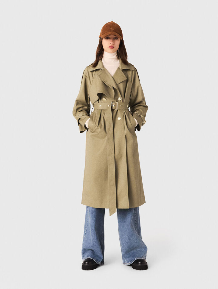 Studded trench coat