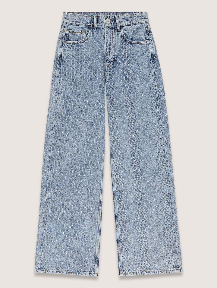Rhinestone baggy jeans