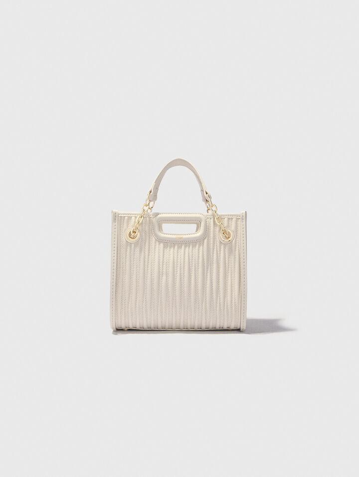 Mini quilted leather tote bag