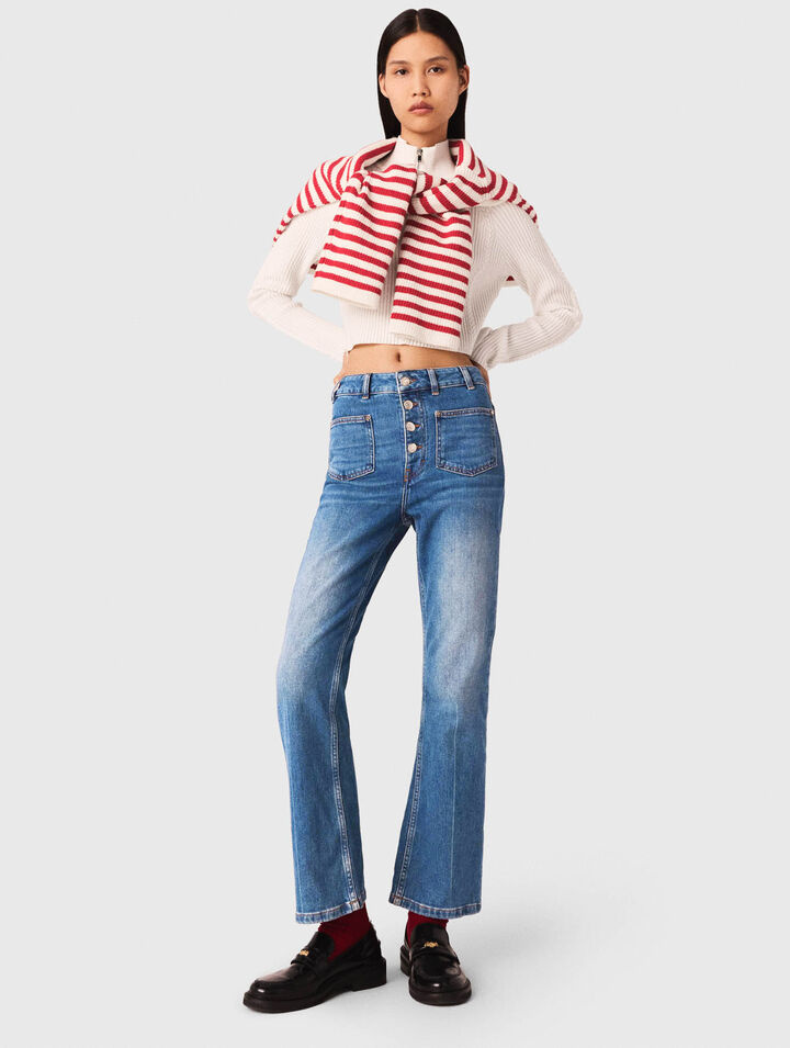 Jeans with button fly